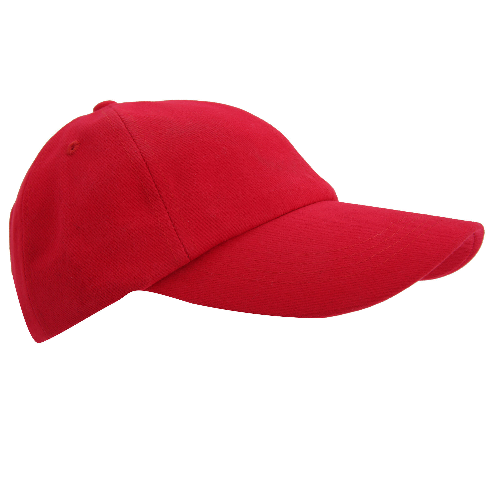 Unisex Low Profile Heavy Brushed Cotton Baseball Cap (Pack of 2) (Red) 2/3