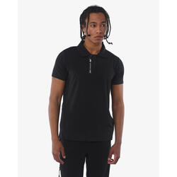 Polo turquoise pour homme en matière synthétique pour le fitness