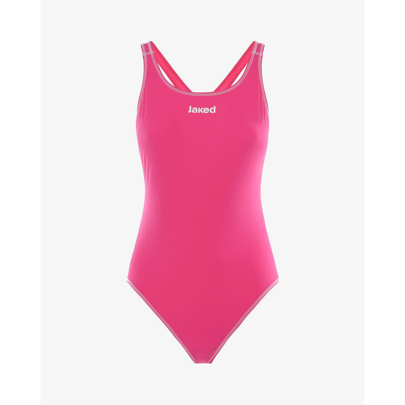maillot de bain femme fuchsia en matière synthétique