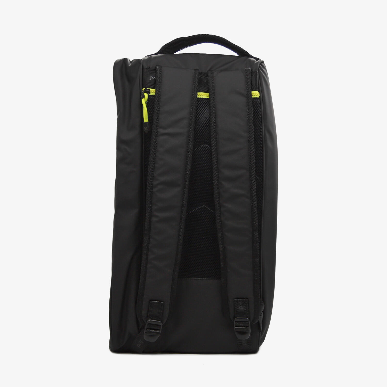 Bolsa de fitness sintética negra y lima para hombre y mujer 3/4