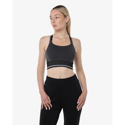 Débardeur de fitness synthétique gris foncé pour femme