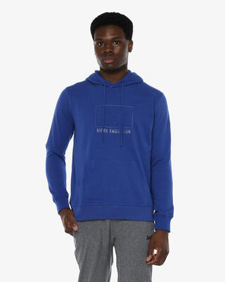 schwarzes Fitness-Sweatshirt aus Baumwolle für Herren