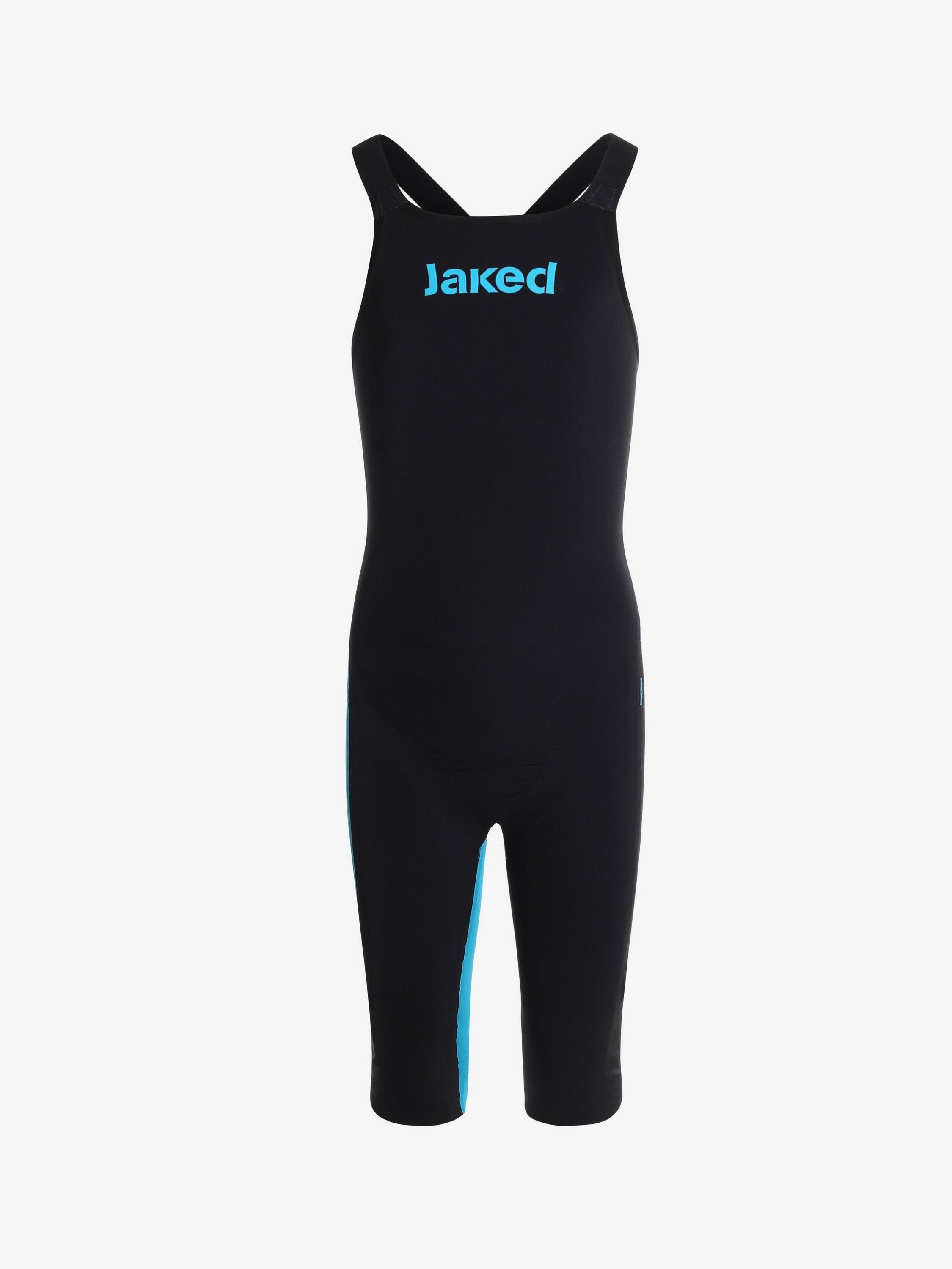 Maillot de baño sintético negro y turquesa para mujer 4/5