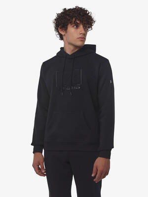 Dunkelgrünes Fitness-Sweatshirt aus Baumwolle für Herren