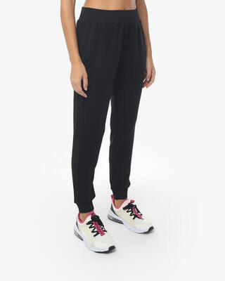 Damen-Fitnesshose aus Synthetik in Melange-Grau
