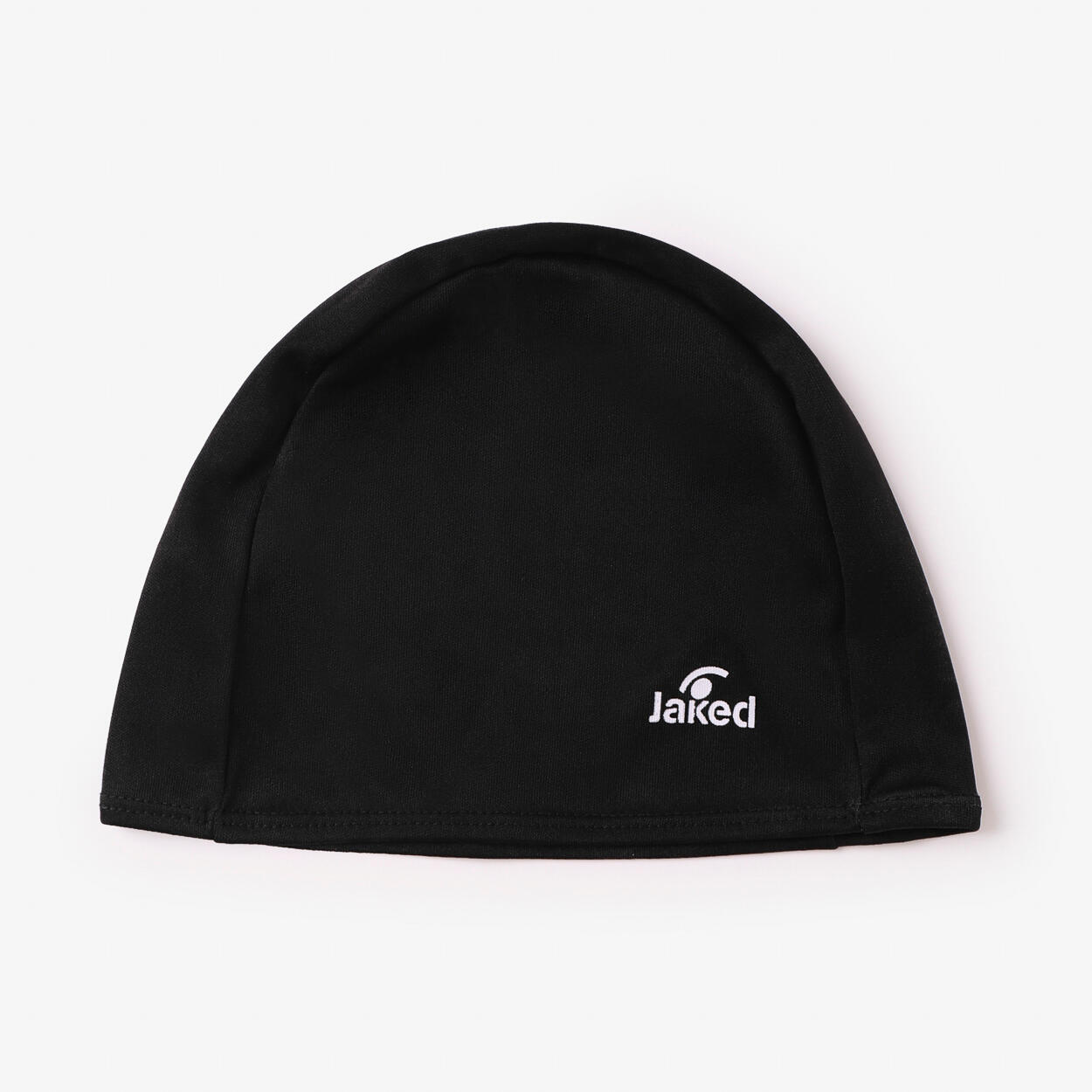 Gorro de natación sintético negro para hombre y mujer. 2/3