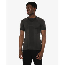 T-shirt de fitness synthétique noir pour homme