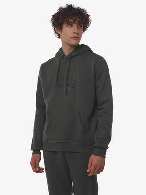 Dunkelgrünes Fitness-Sweatshirt aus Baumwolle für Herren