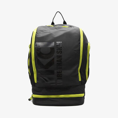 Schwarzer und limettengrüner Fitness-Rucksack aus Synthetik für Damen und Herren