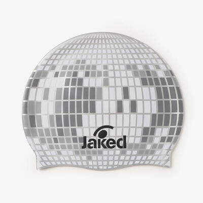 Silberne Badekappe aus Synthetik für Damen und Herren