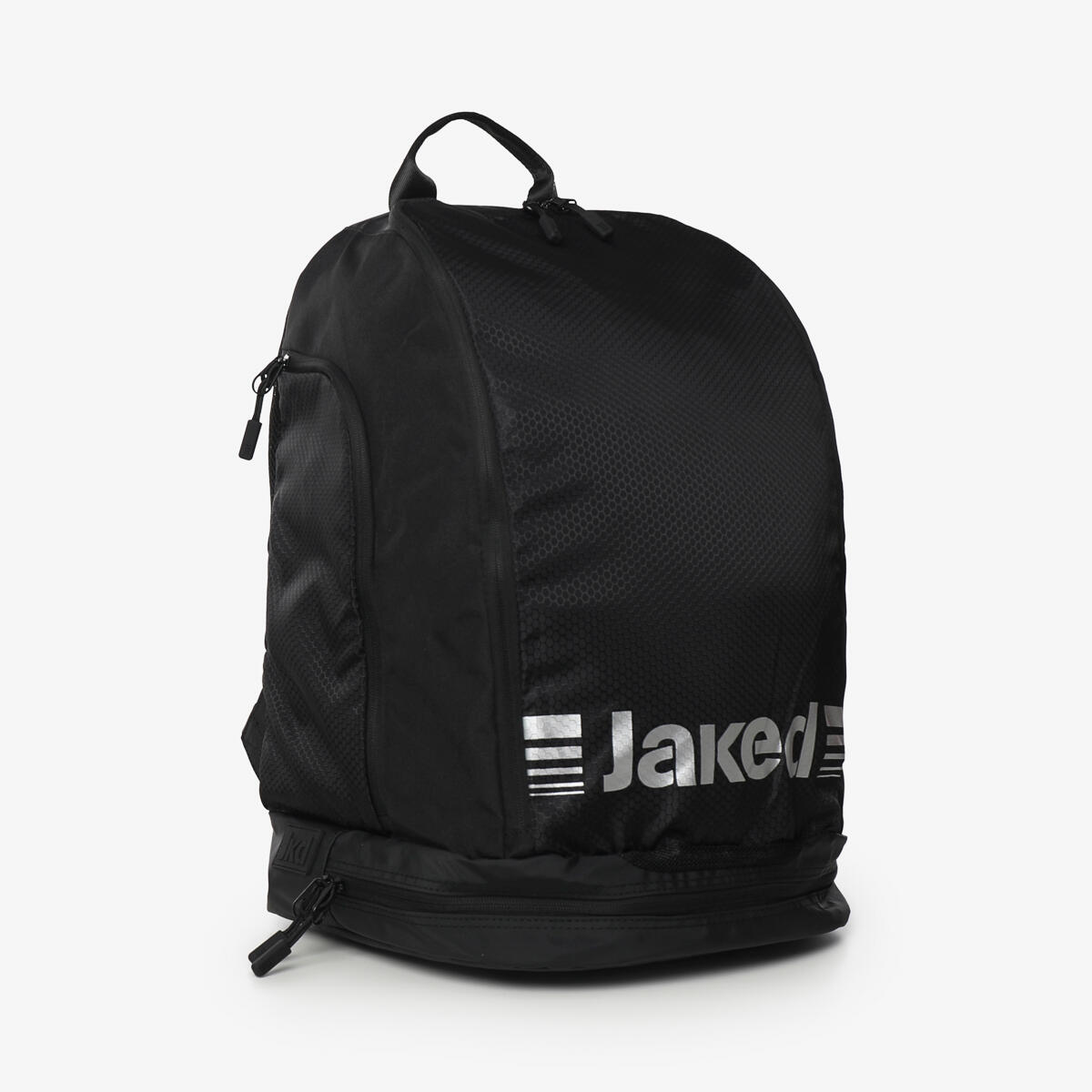 Bolsa de fitness sintética negra y plateada para hombre y mujer. 3/5