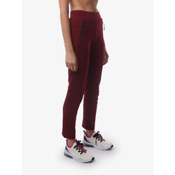 Pantalon de fitness synthétique bordeaux pour femme