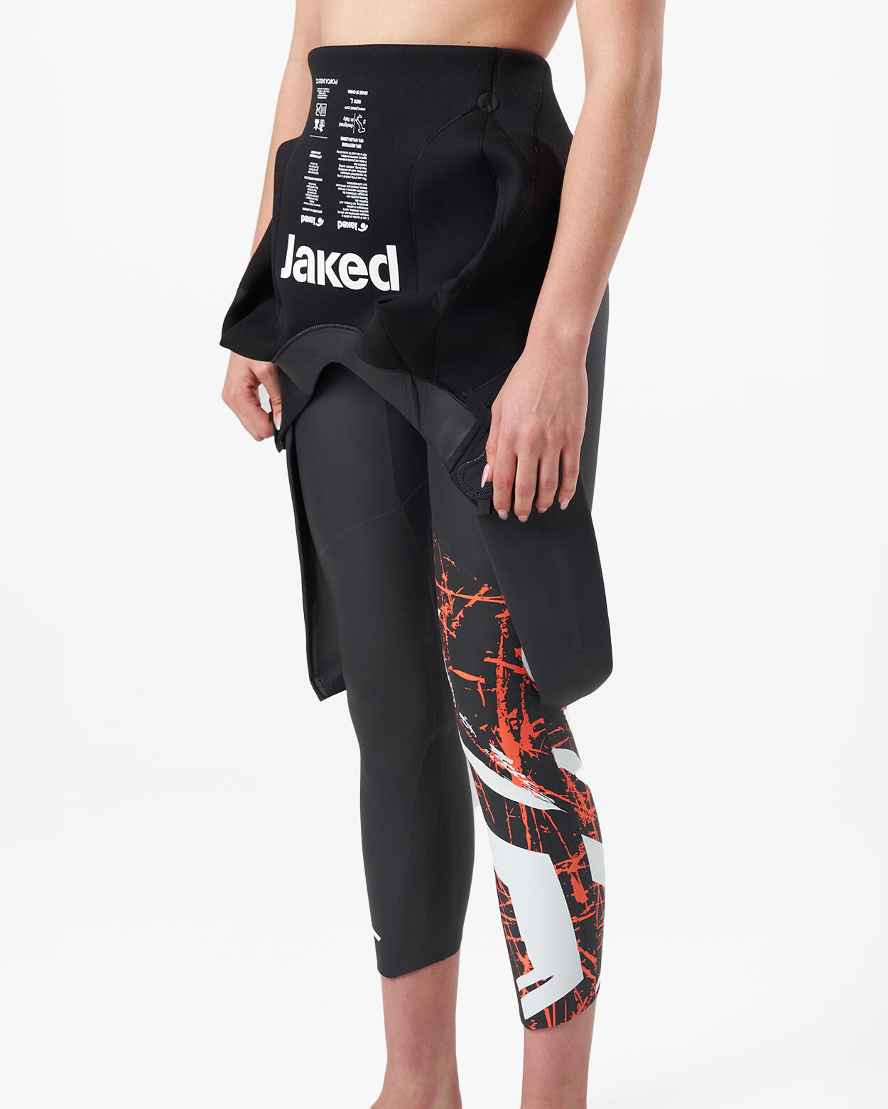 Traje de neopreno sintético blanco y coral para mujer para natación y triatlón 3/5
