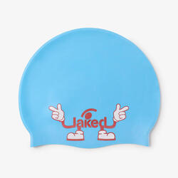 bonnet de bain synthétique bleu pour garçons et filles