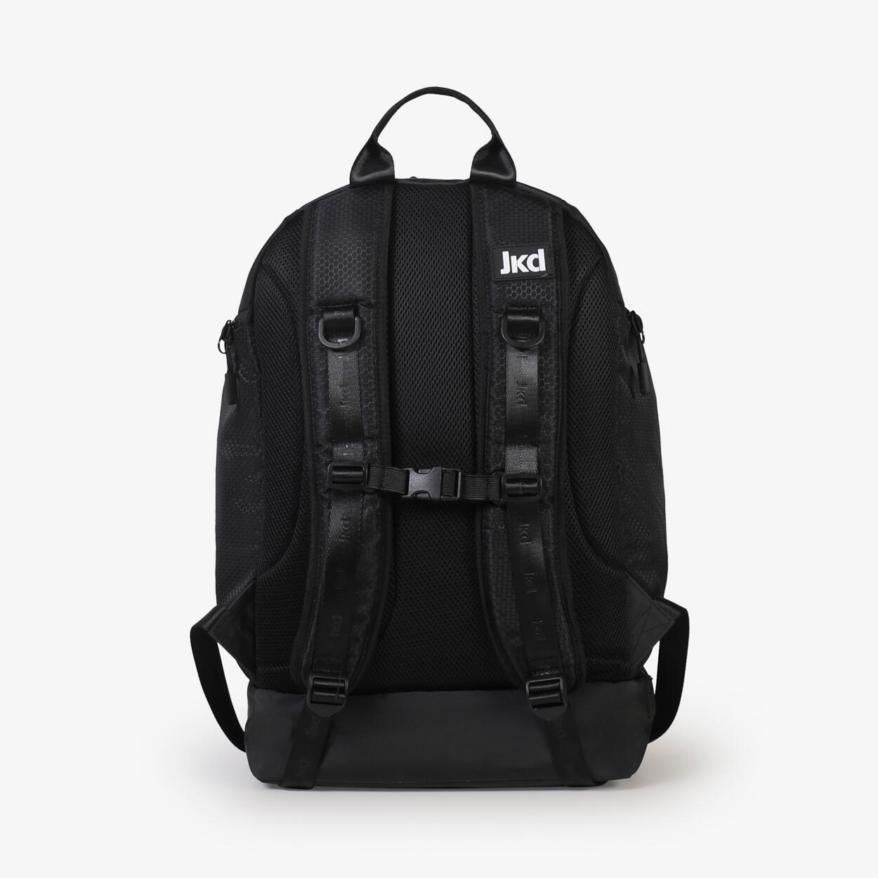 Bolsa de fitness para hombre y mujer en material sintético, color negro y rojo. 4/5