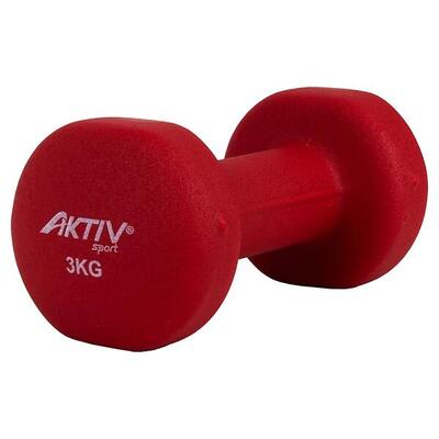 Manubrio in neoprene Aktivsport 3 kg rosso.