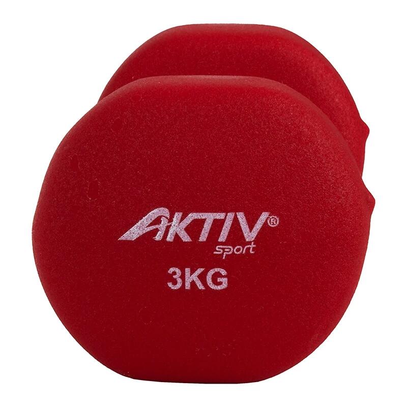 Manubrio in neoprene Aktivsport 3 kg rosso. 3/4
