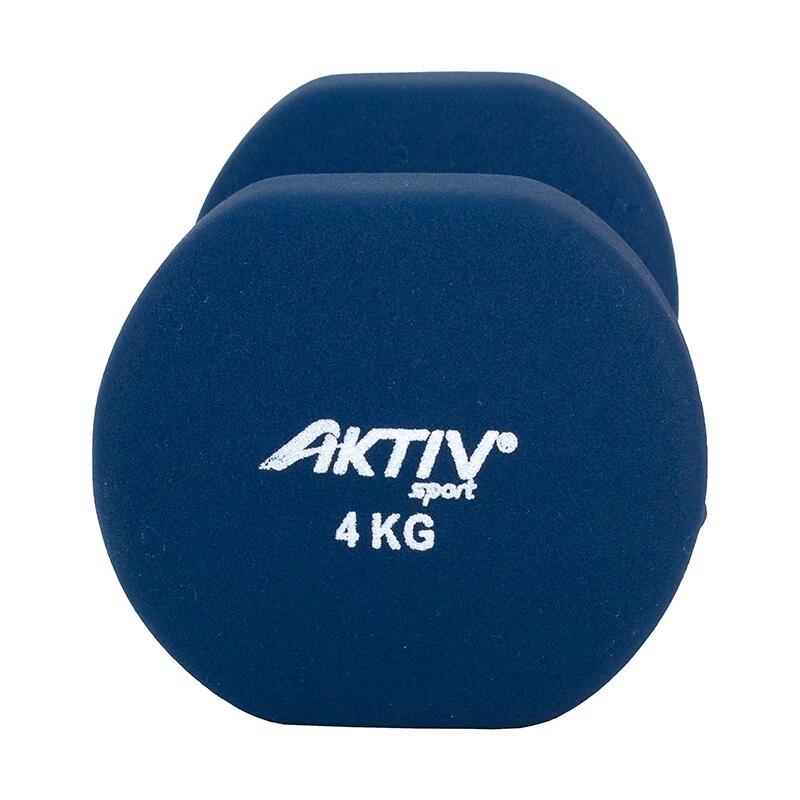 Manubri in neoprene Aktivsport 4 kg blu 3/4