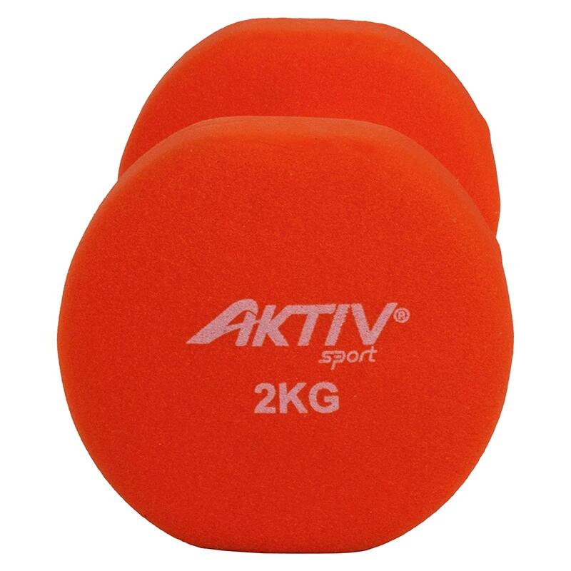 Manubrio in neoprene Aktivsport 2 kg arancione. 2/4