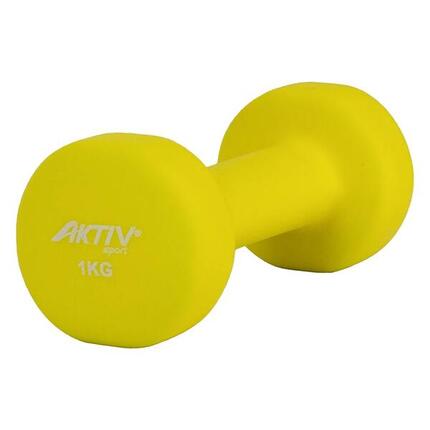 Hantle neoprenowe Aktivsport 1 kg żółte