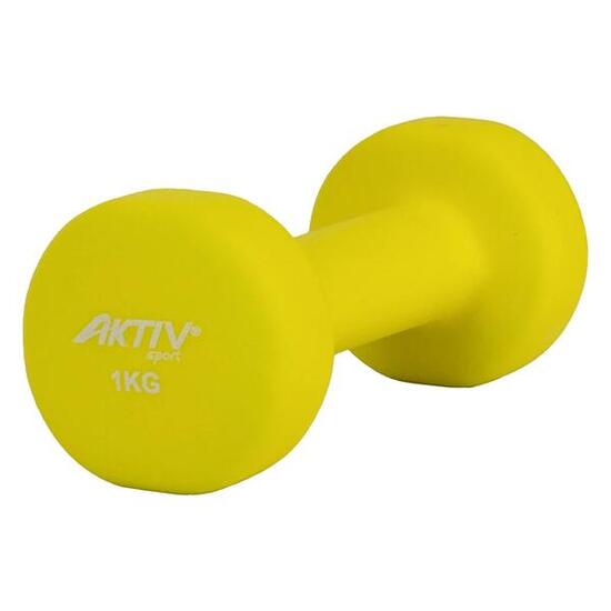 Hantle neoprenowe Aktivsport 1 kg żółte