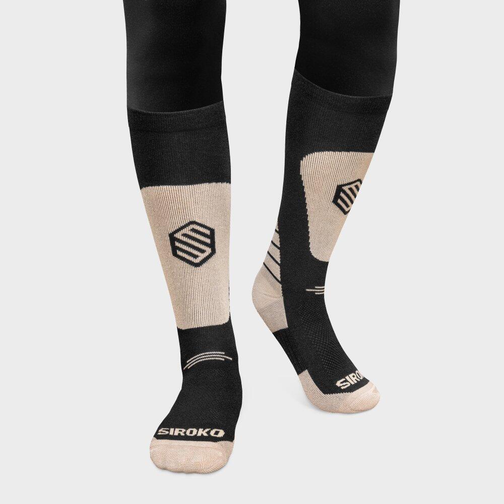 Calze da snowboard Sharp bambino nere imbottite e termiche 4/7