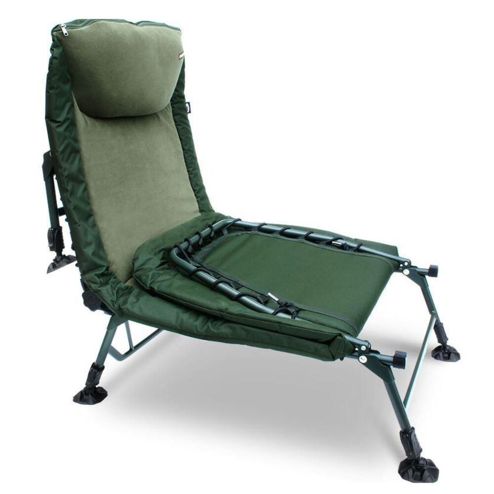 NGT Classic 6-Leg Reclining Bed Chair with Fleece Lining and Pillow 2/6
