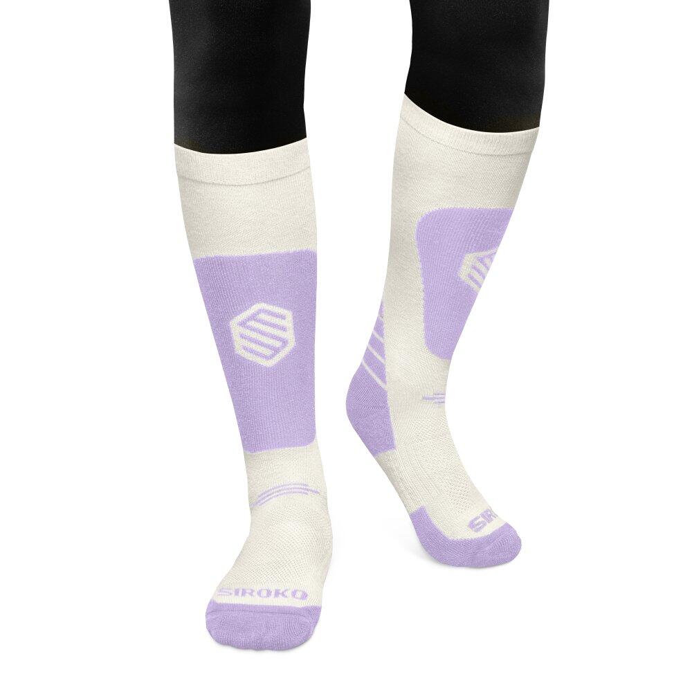 SIROKO Kids Winter sports ’ snowboard socks Sulayr White
