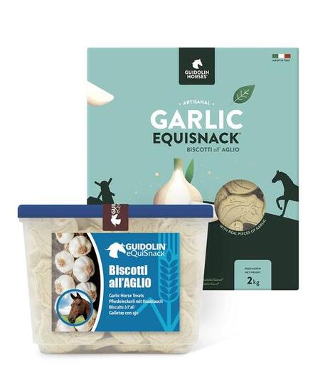 Equi Snack biscotti per cavalli all'aglio con confezione richiudibile