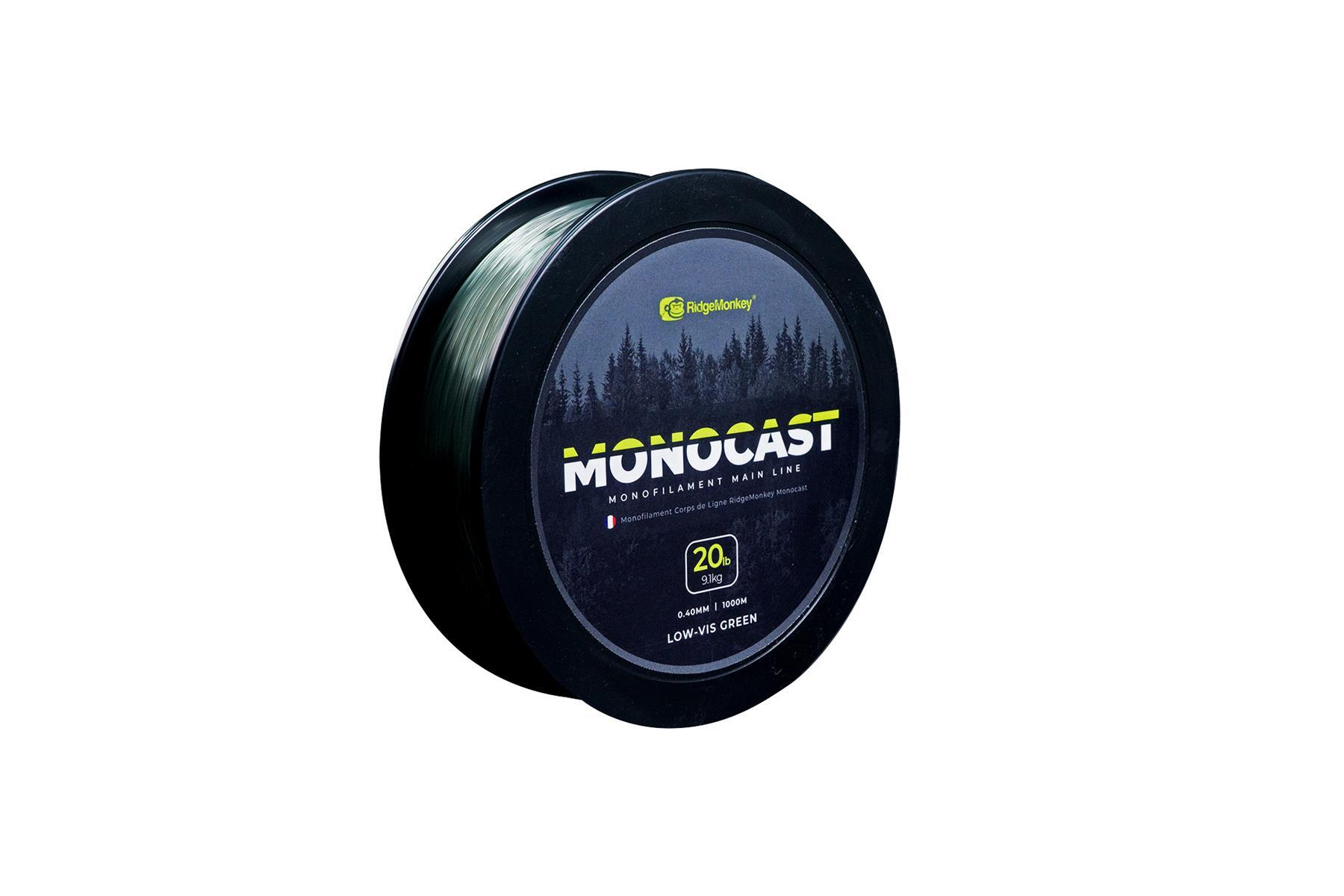 RidgeMonkey MonoCast Monofilament Main Line 20lb 1000m Green 2/7