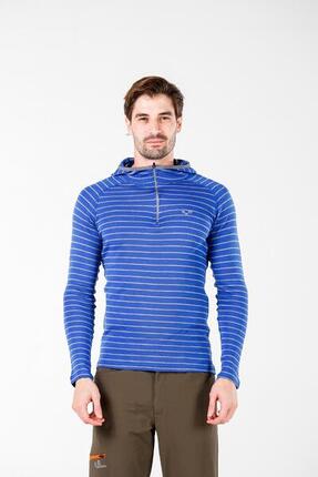 Thor Hoodie - Bluza Męska z Kapturem z 100% Wełny Merino S, Niebieski