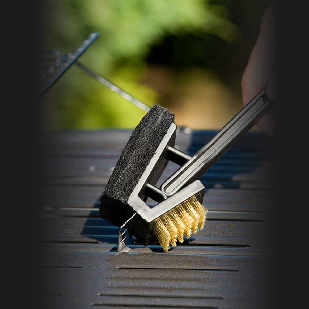 Campingaz 3-in-1 Durable Cleaning Brush Brass Bristles Scraper Tool BBQ Grills 2/3