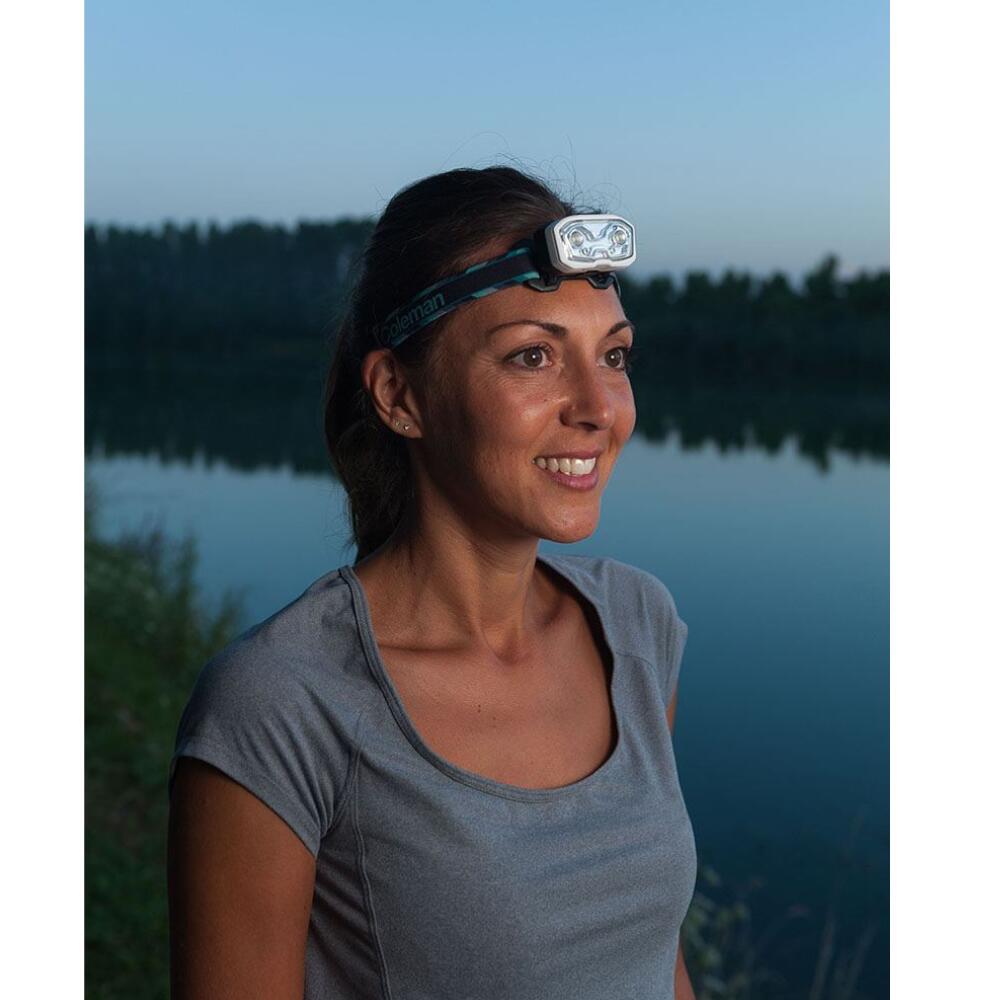 Coleman CHT 80 LED Teal 10 Hour Battery Lock Headlamp IPX4 Water Resistant 3/5