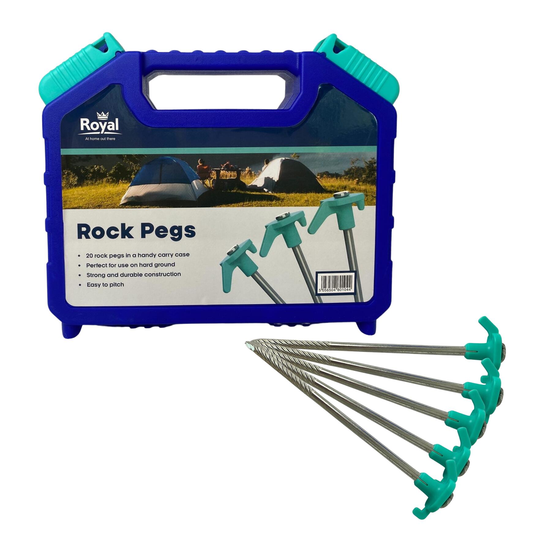 ROYAL LEISURE Royal Leisure 20 Rock Pegs In Case Tent Awning