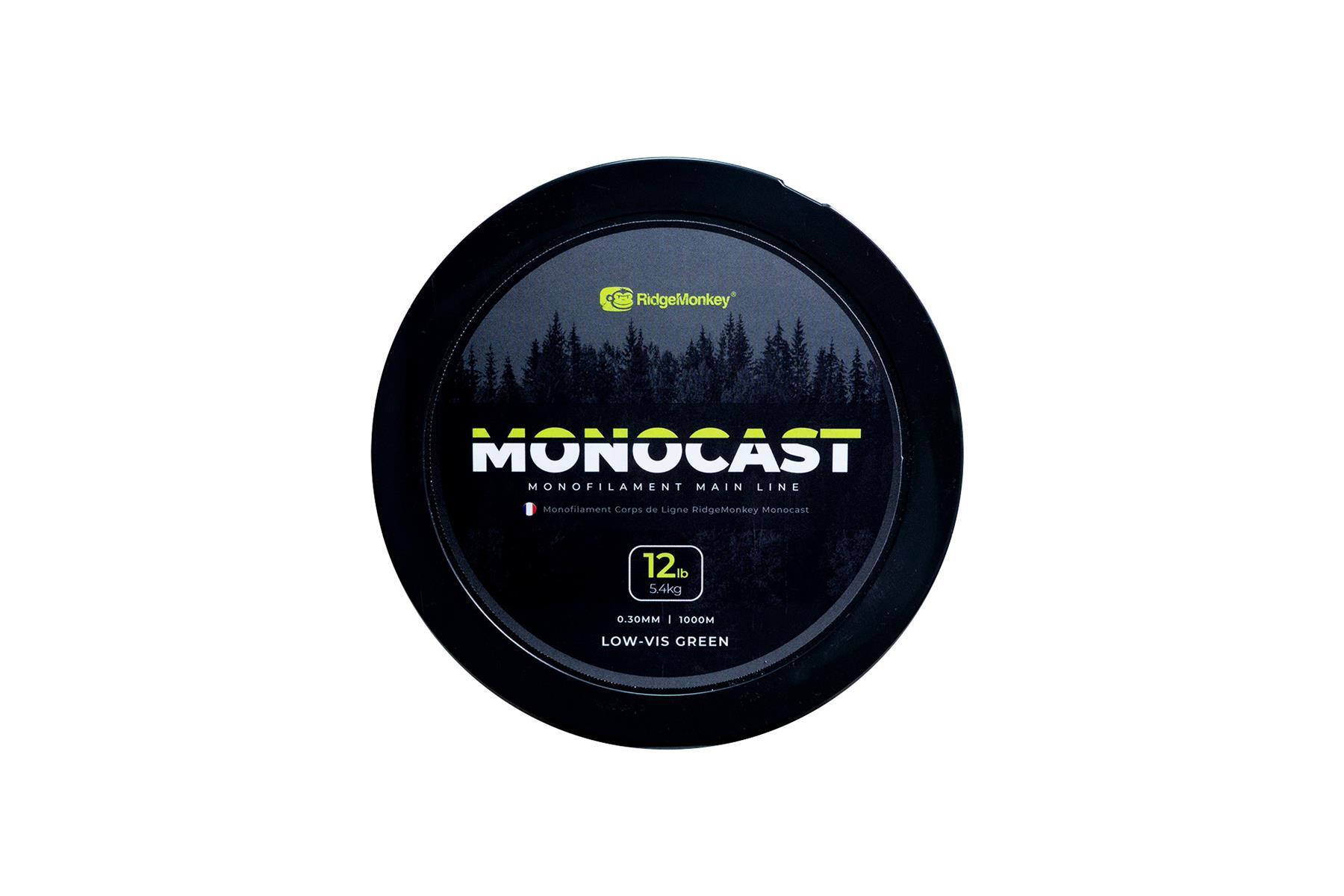 RIDGE MONKEY RidgeMonkey MonoCast Mono 12lb (5.4kg) Premium Fishing Line 1000m Spool