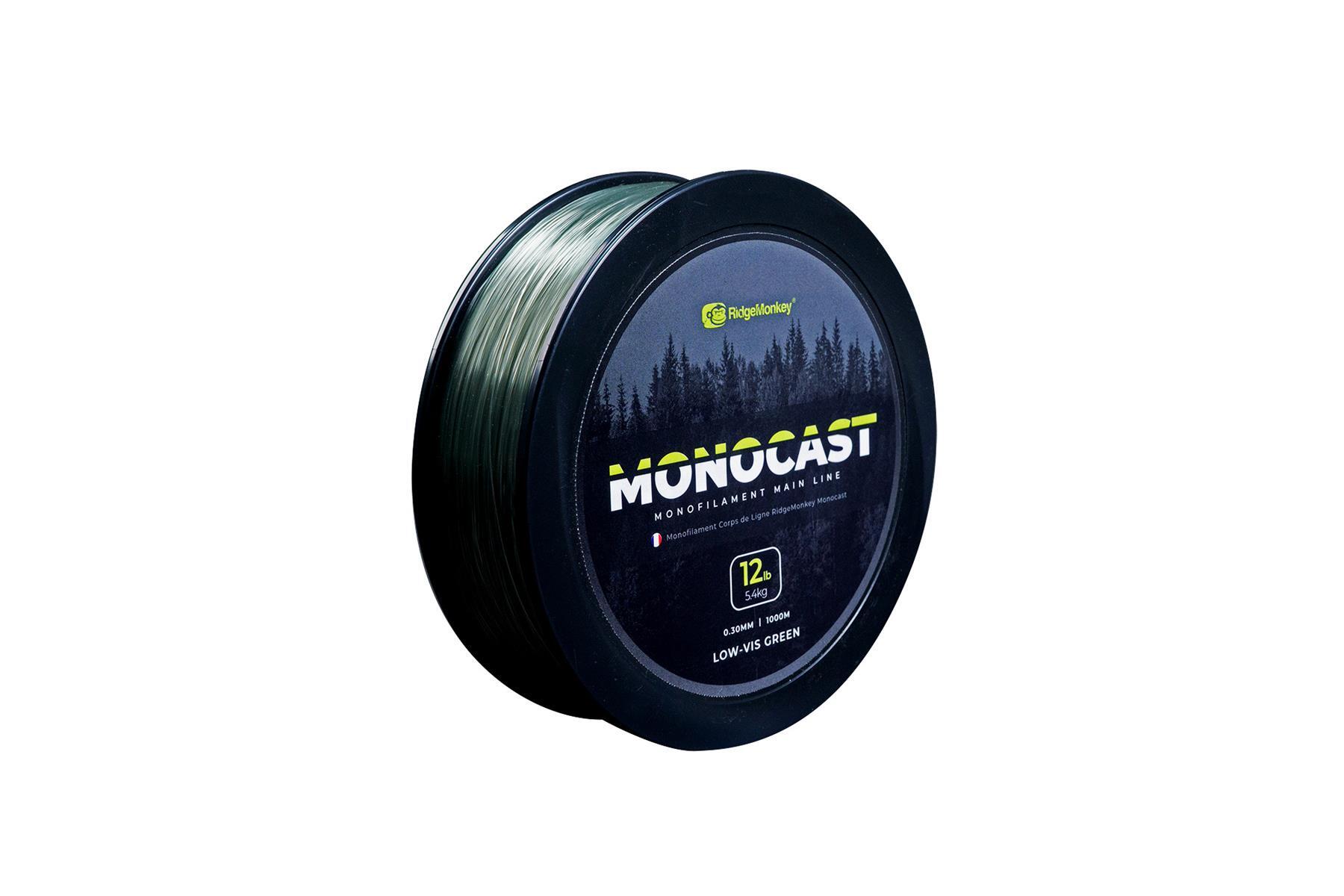 RidgeMonkey MonoCast Mono 12lb (5.4kg) Premium Fishing Line 1000m Spool 2/3