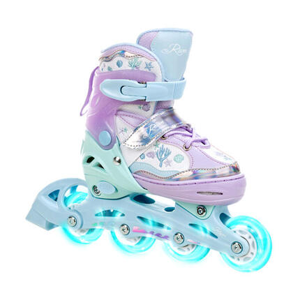 Patines ajustables Ruedas luminosas LED Isla Purple/Mint