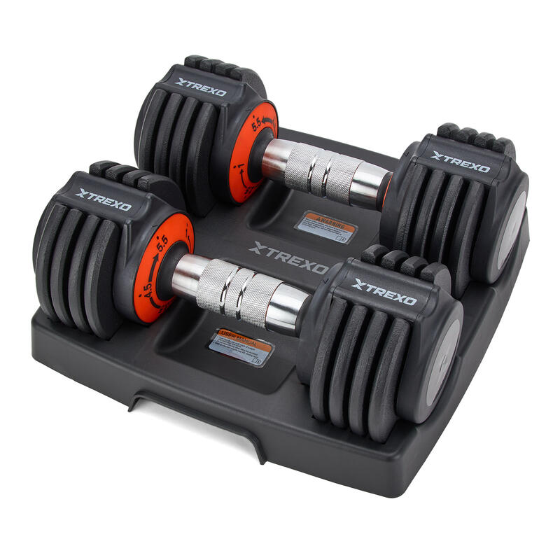 Zestaw hantli regulowanych TREXO 2 x 5,75 kg