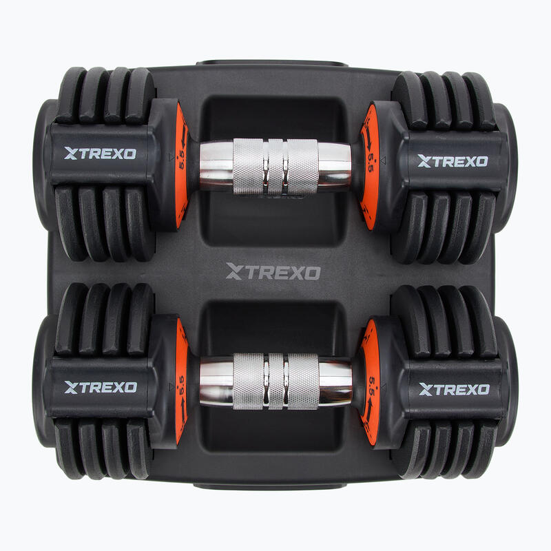 Zestaw hantli regulowanych TREXO 2 x 5,75 kg