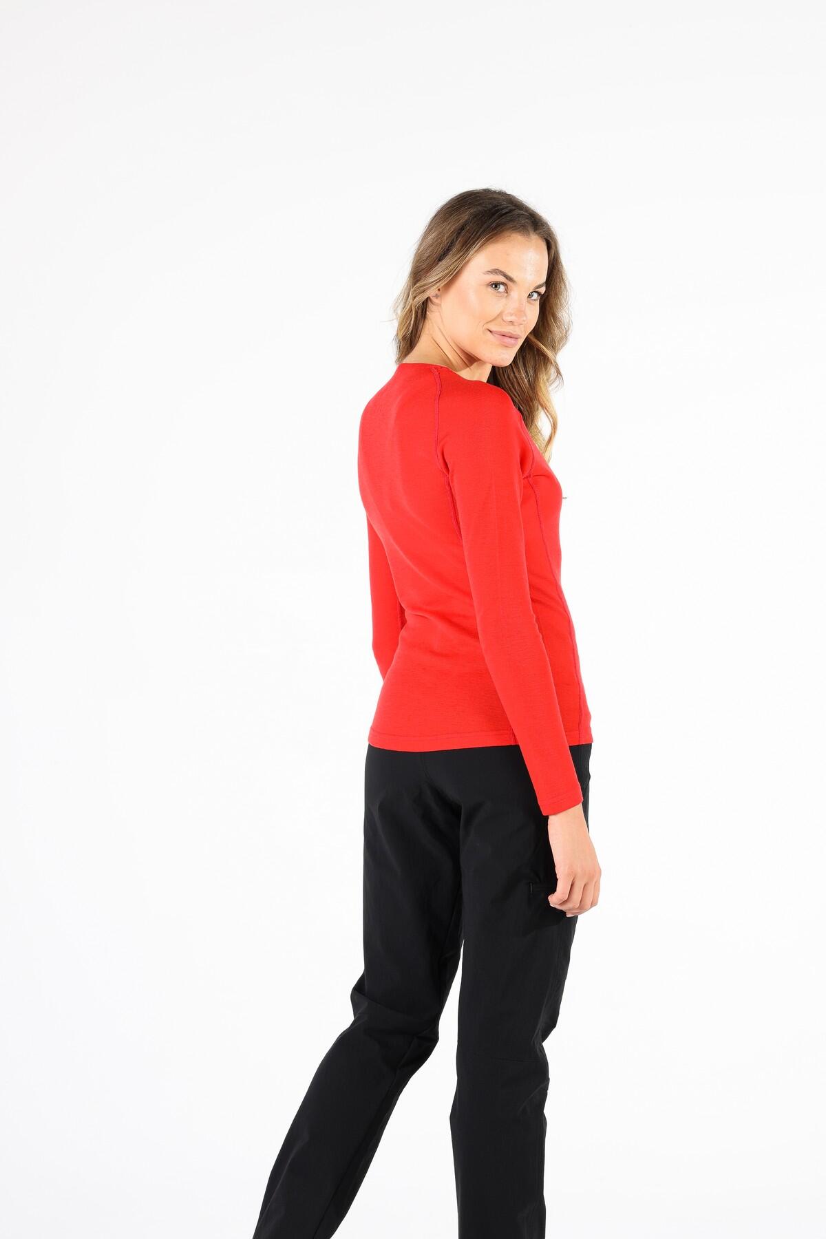 Alize - damska koszulka termoaktywna 100% merino (195 g/m²) L, Czerwony 3/3
