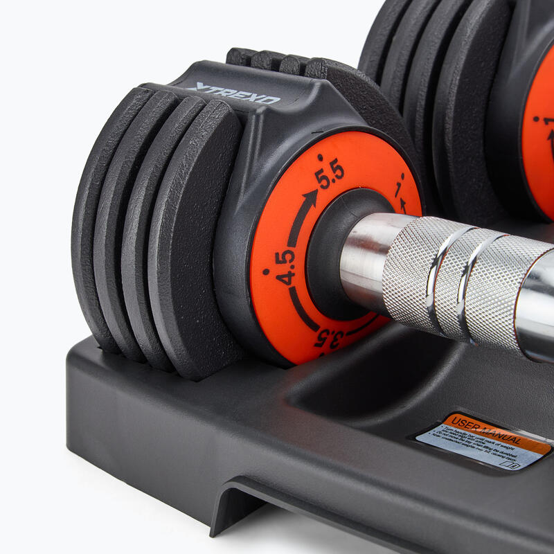 Zestaw hantli regulowanych TREXO 2 x 5,75 kg