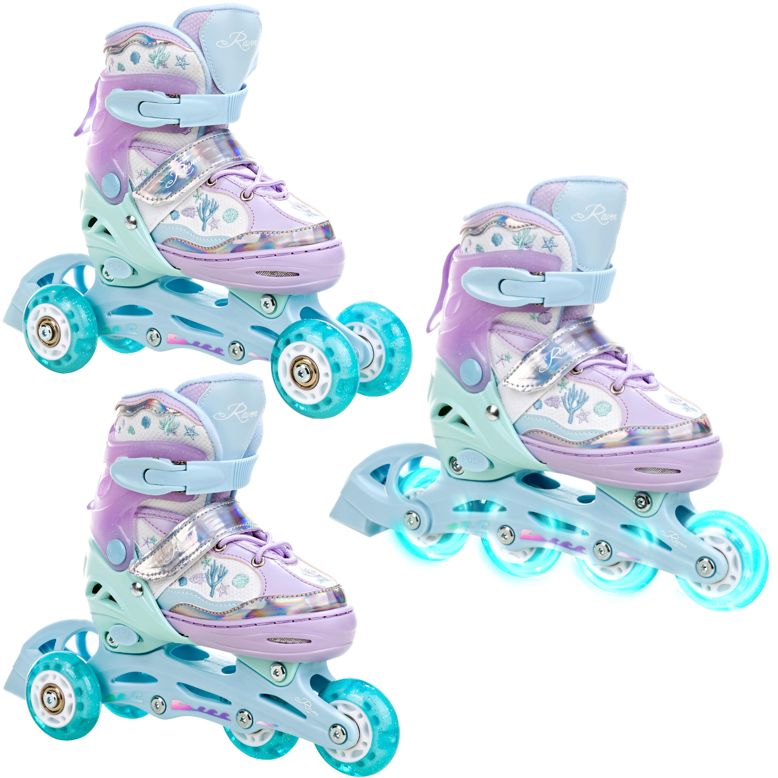 RAVEN Brusle 3v1 Raven Isla svítící všechna kola