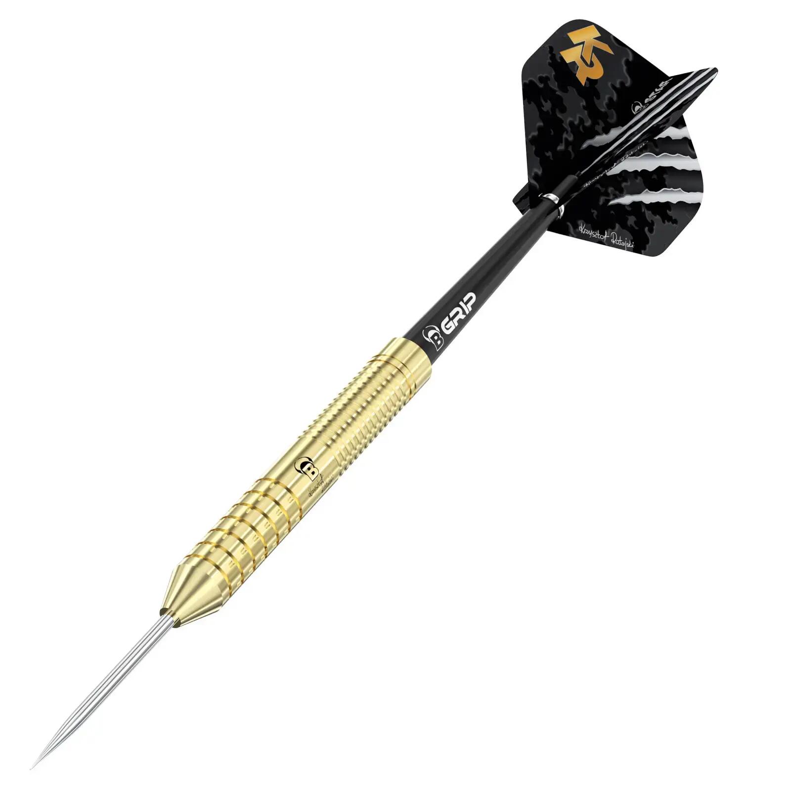 BULL'S Krzysztof Ratajski Brass Gold Steel Dart 24g 2/5