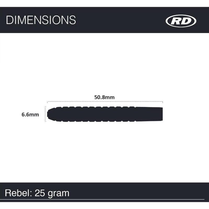 Set sageti darts RedDragon steel Rebel, 90% wolfram