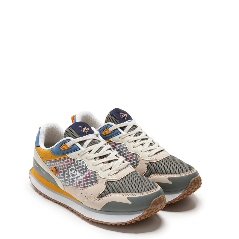 Zapatillas Deportivas Caminar Hombre Dunlop 36045 Caqui con Cordones