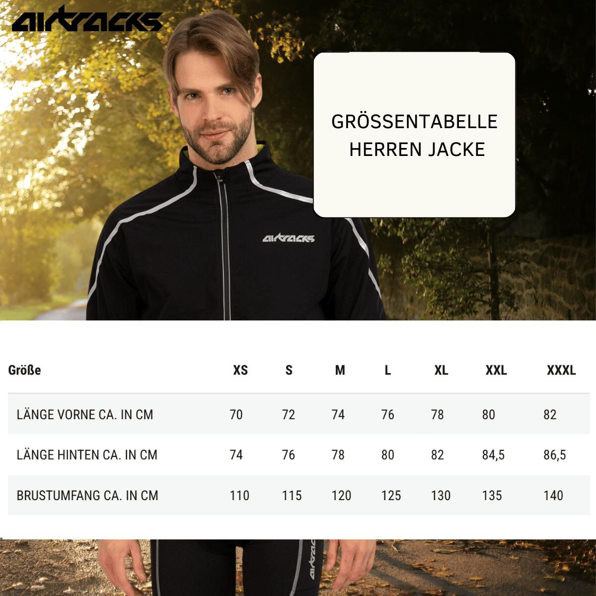 Herren Thermo Fahrradjacke - Laufjacke Air Tech Neon 3/4