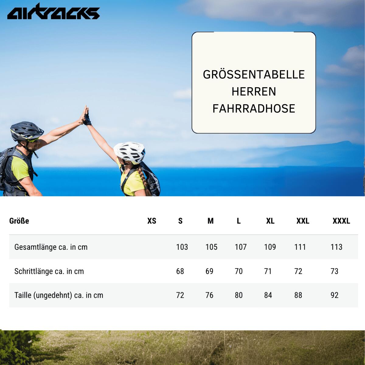 Herren Winter Fahrradhose Lang mit Trägern Pro Team - Fleece Thermalradhose 3/4