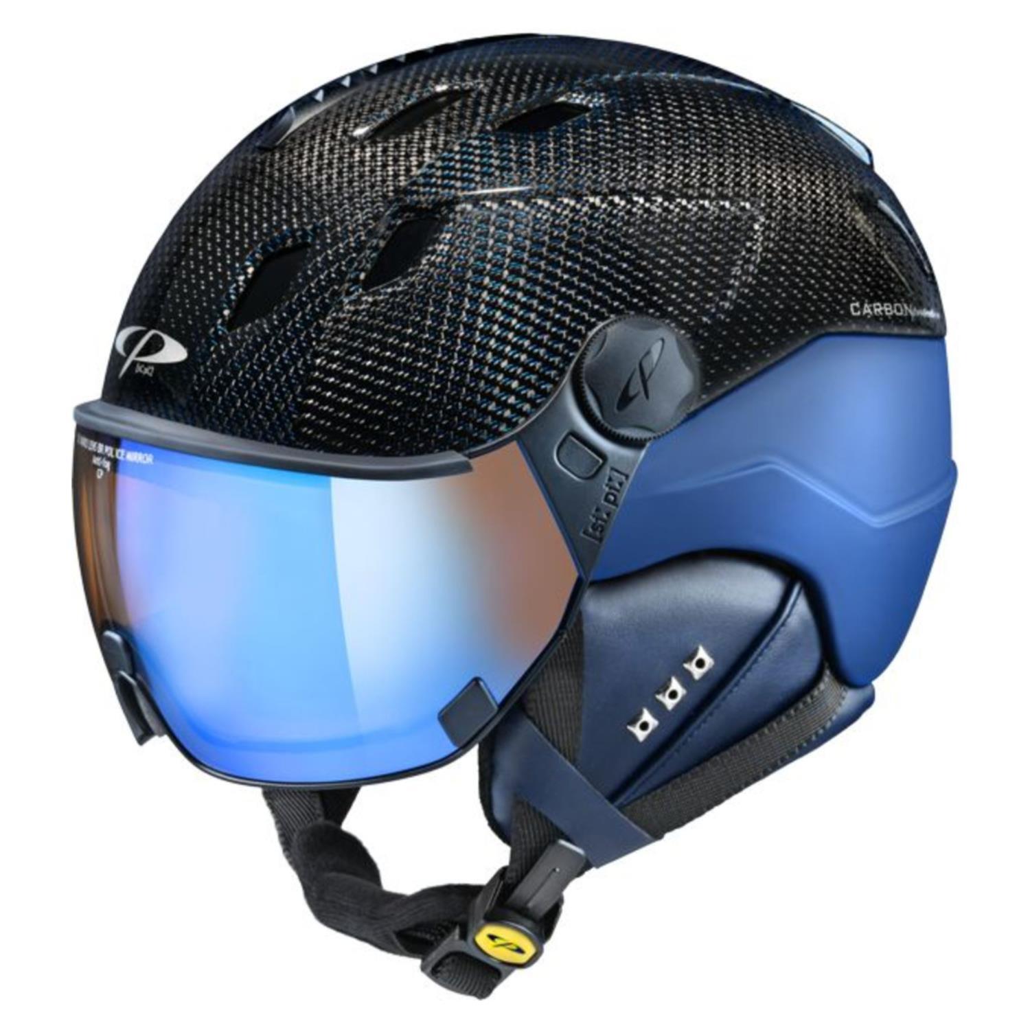 CP HELMETS Corao+ Carbon Ski Helmet with DL Vario Brown Polarised Ice Mirror Visor