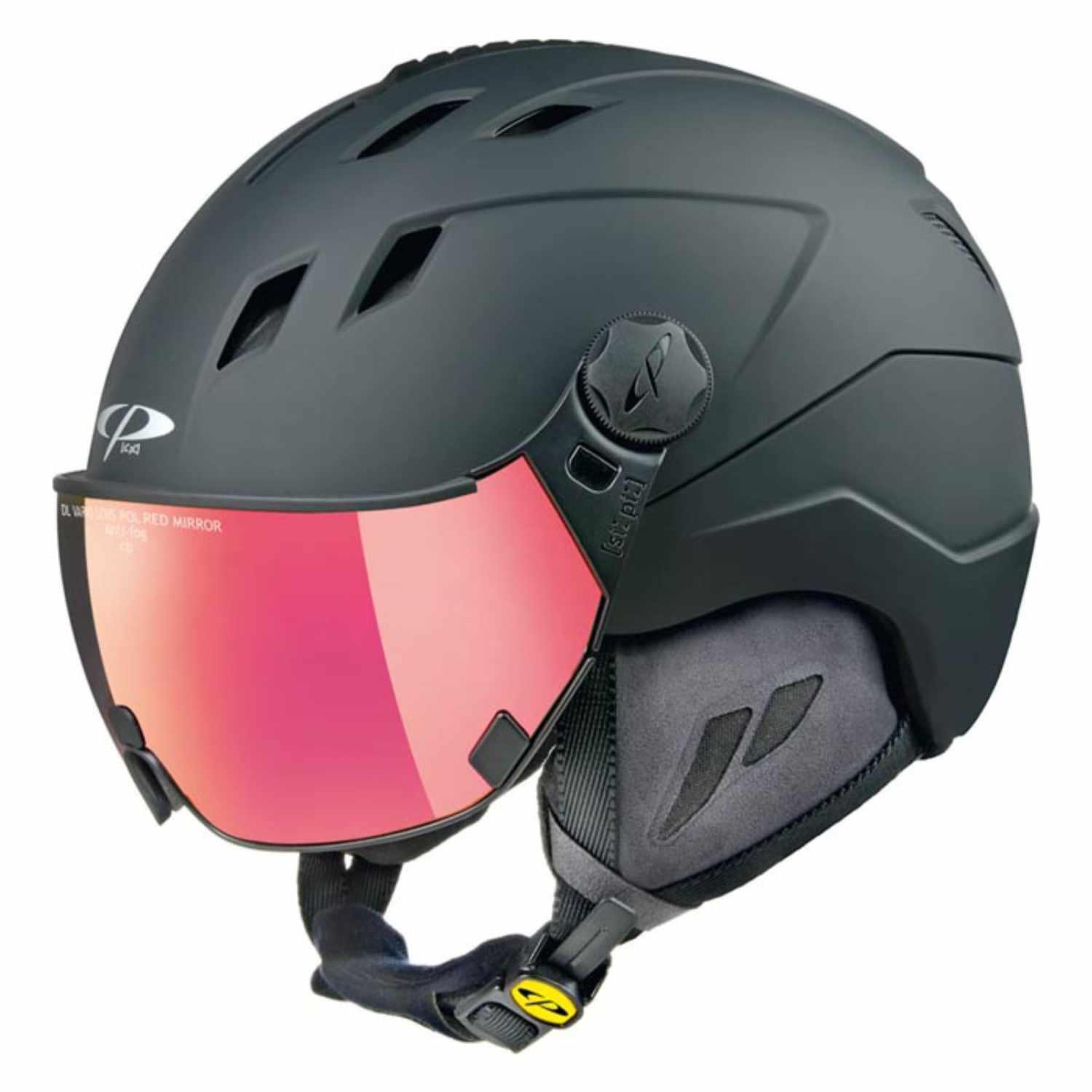 CP HELMETS Corao+ Ski Helmet with DL Vario Polarised Red Mirror Visor