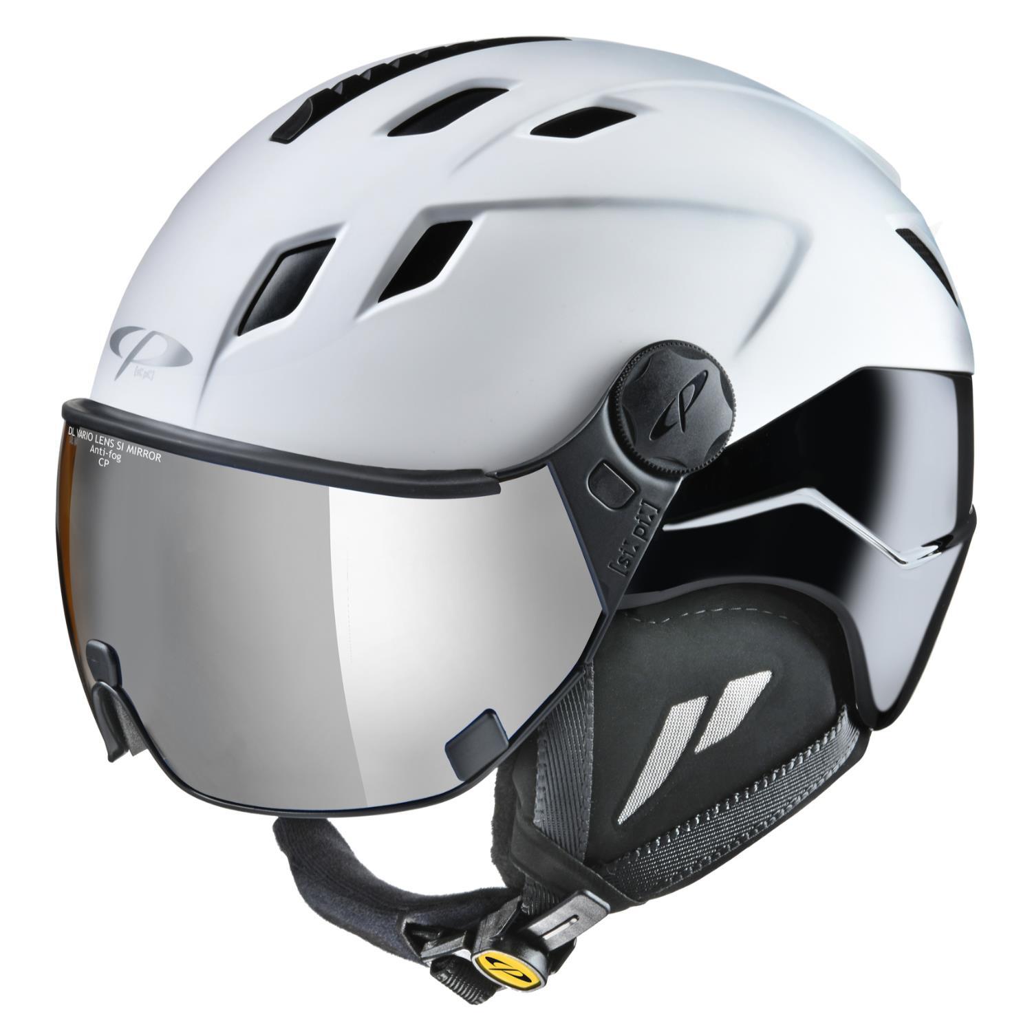 CP HELMETS Corao+ Ski Helmet with DL Vario Silver Mirror Visor